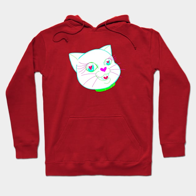 Rave Kitty Hoodie by Inktopodes